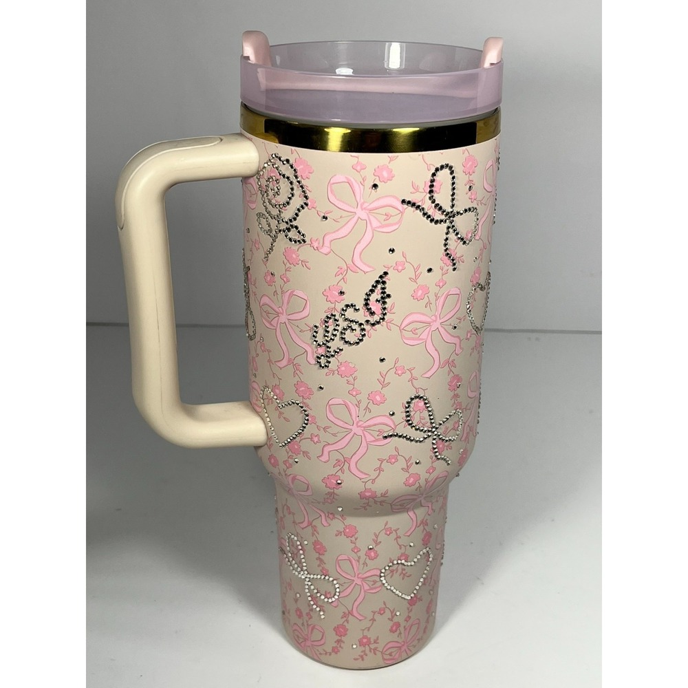 Custom Stanley x LoveShackFancy 40oz Quencher Blooming Heirloom Bling LSF Monogr